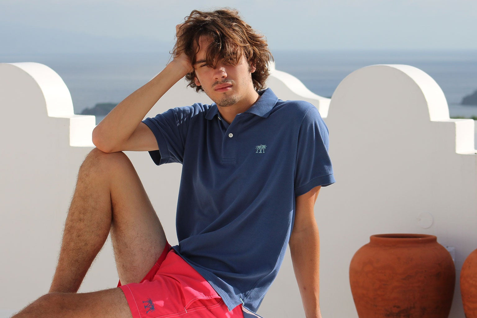 Mens soft 100% cotton jersey T shirts & Polos plain, applique & fun prints inspired by Mustique island by British designer Lotty B