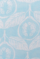 Linen Guava print in pale blue by Lotty B Mustique