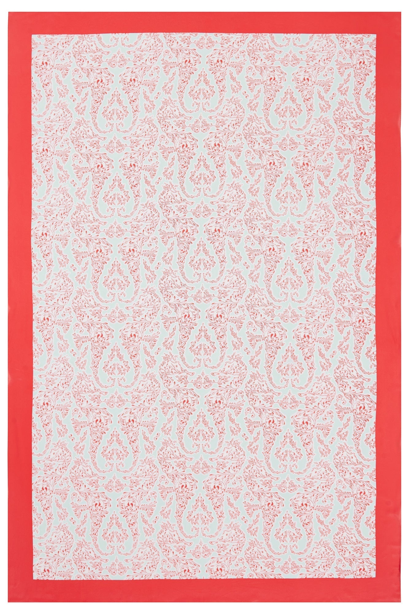 Luxury silk sarong in Seahorse Pink by designer Lotty B Mustique