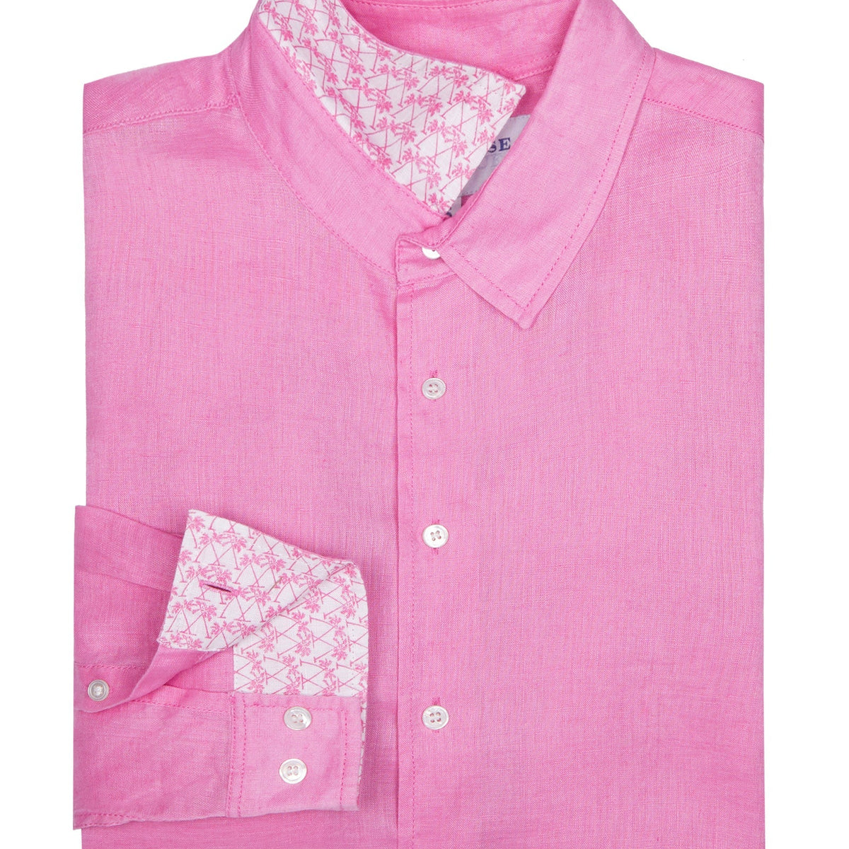 mens fuschia dress shirt Linen Shirt – Pink House