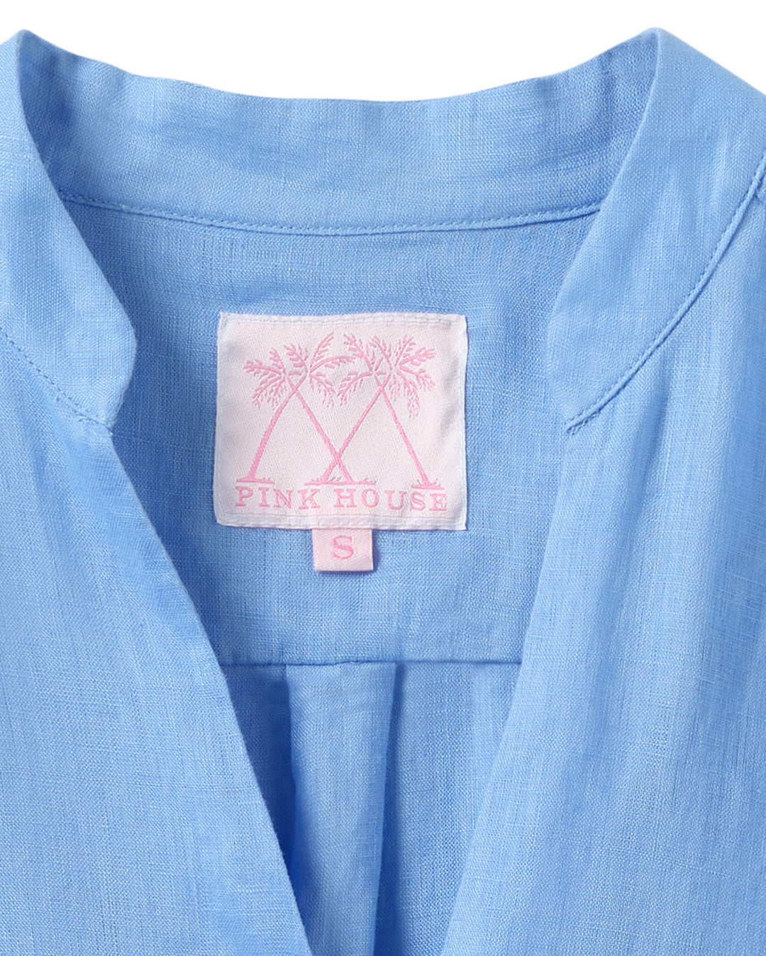 French Blue linen tunic dress with soft tailoring – perfect for travel or casual wear