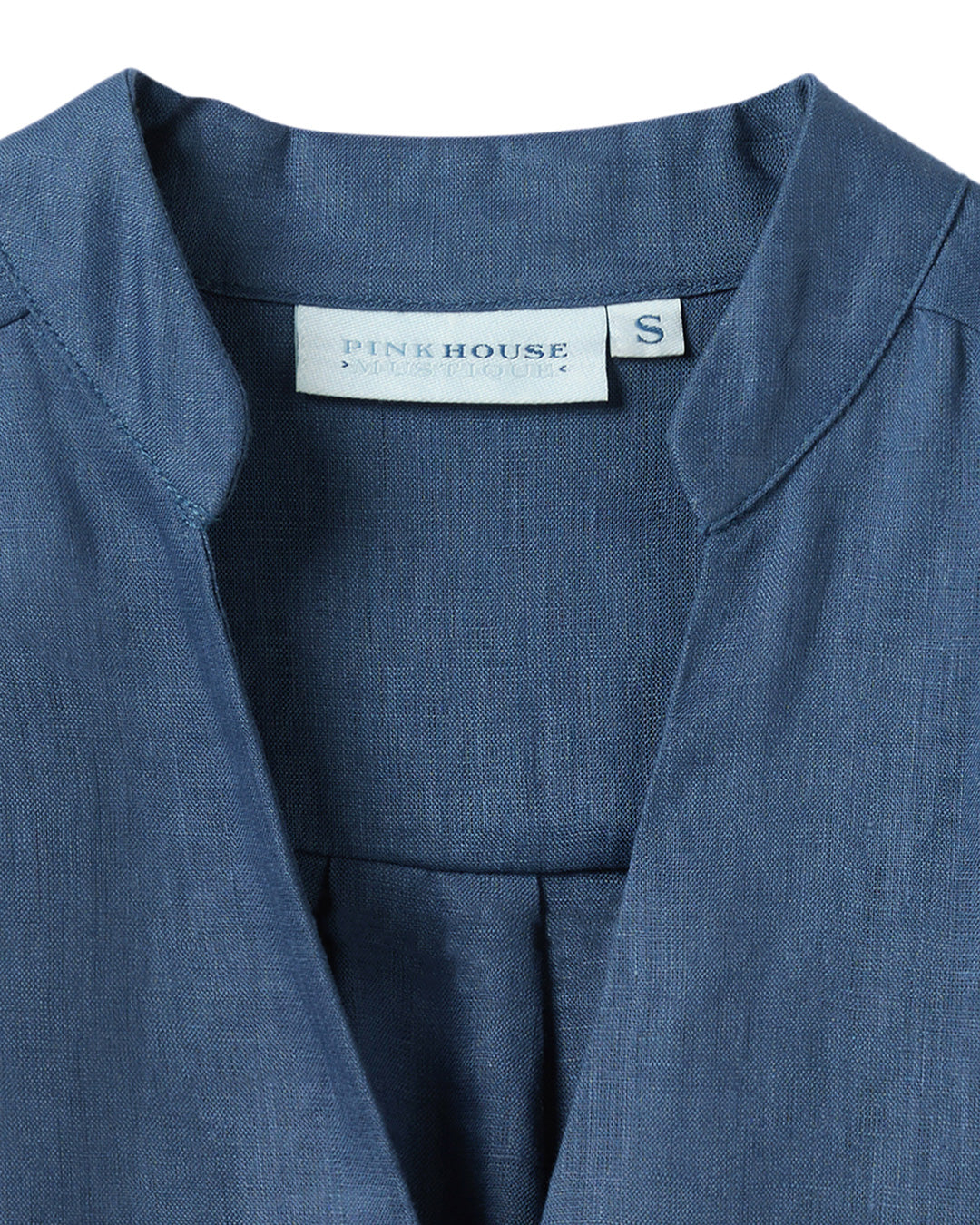Ensign Navy Blue linen tunic dress with soft tailoring – perfect for travel or casual wear