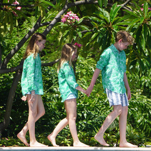 Family holiday shirts by designer Lotty B Mustique