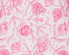 Pomegranate Pink Linen Fabric designed by British fashion & interiors designer Lotty B for Pink House Mustique