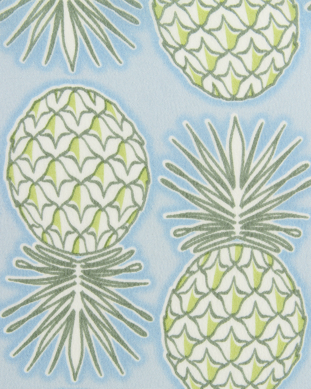 pineapple print on silk