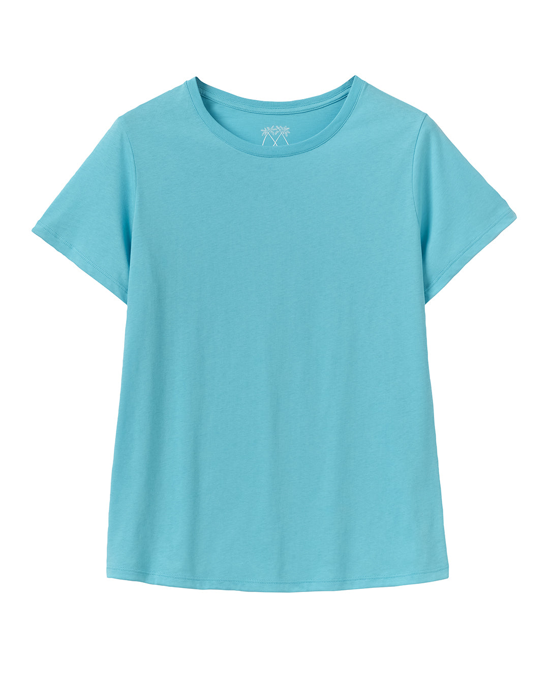 Pink House women’s plain pale blue T-shirt made from soft cotton jersey, lightweight and easy everyday fit