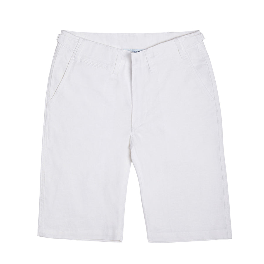 Mens Linen Shorts : CLASSIC WHITE designer Lotty B Mustique vacation essentials