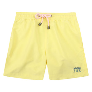 Boys swim shorts: YELLOW by Lotty B for Pink House Mustique holiday fashion