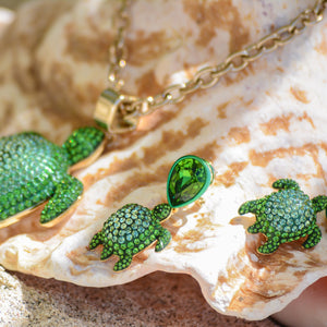 This collection designed by Catherine Prevost in collaboration with Atelier Swarovski is in aid of the St. Vincent & the Grenadines Environment Fund.