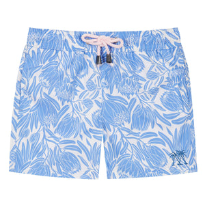 Boys swim shorts: PROTEA - BLUE / WHITE