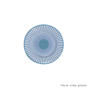Fine Bone China: Full Dinner Service - PALMS - AZURE BLUE - 36 Piece