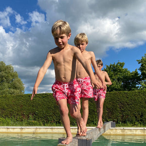Boys swim shorts: PROTEA - FADED RED