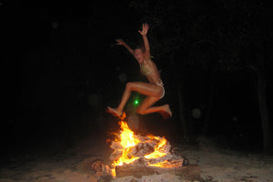 Fire Jump Lagoon Bay Mustique