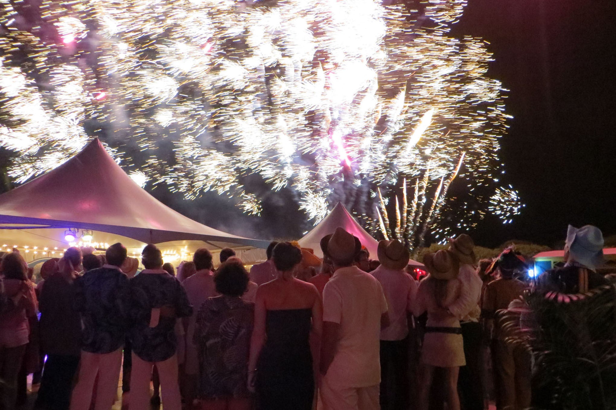 Fireworks at New Year's Eve Party Mustique