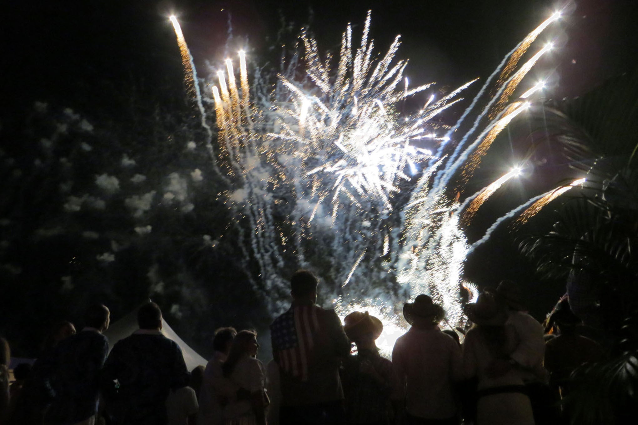 Fireworks at NYE party Mustique