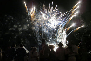 Fireworks at NYE party Mustique