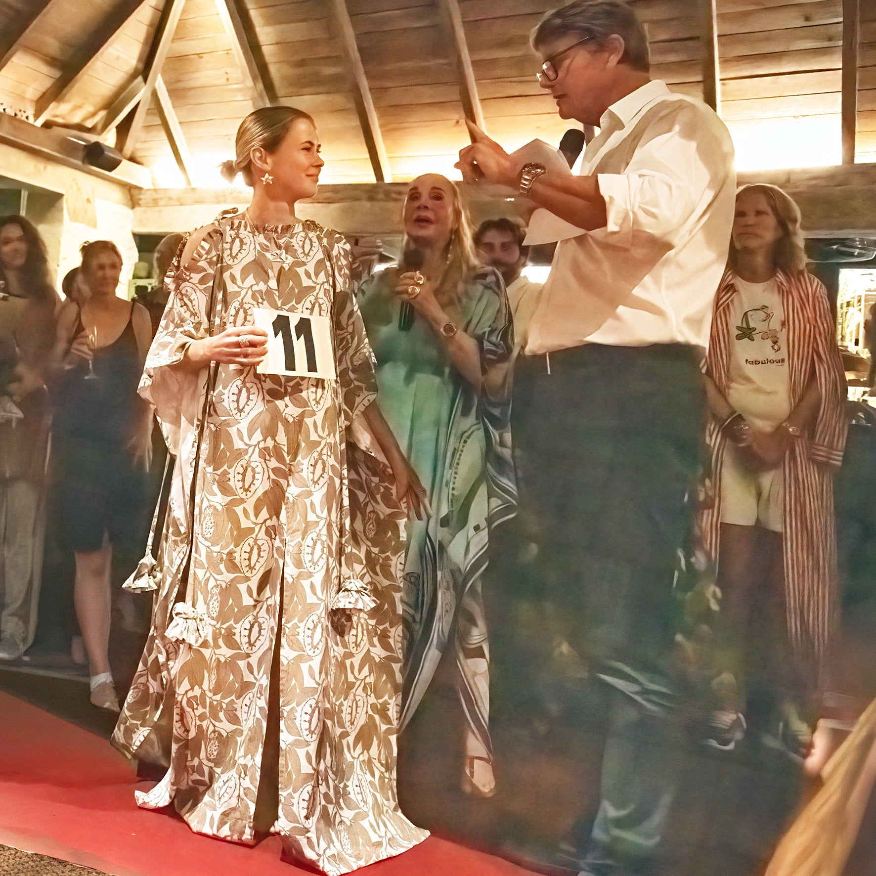 Guanabana print long kaftan by lotty b for kaftans for art by tiqui atencio mustique 2025