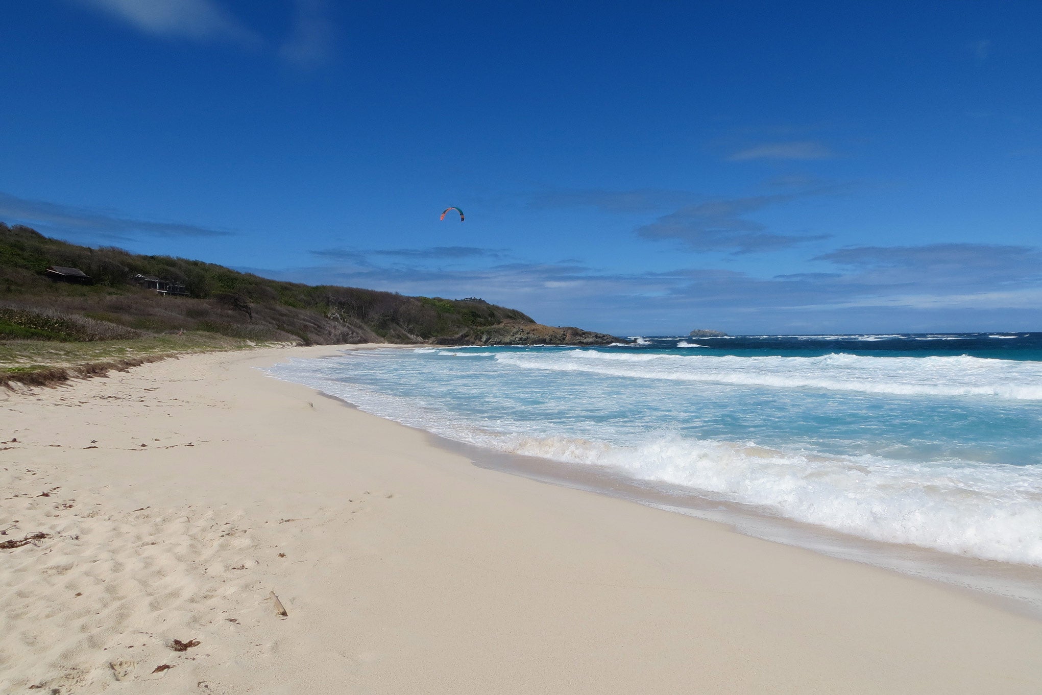 kite-surfing at Pasture bay Mustique