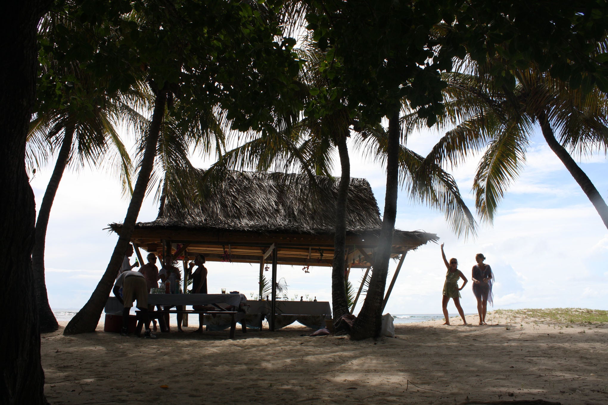 evening picnic at Lagoon Bay Mustique