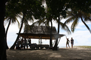 evening picnic at Lagoon Bay Mustique