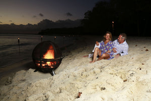 Fire-pit at Lagoon Bay Mustique