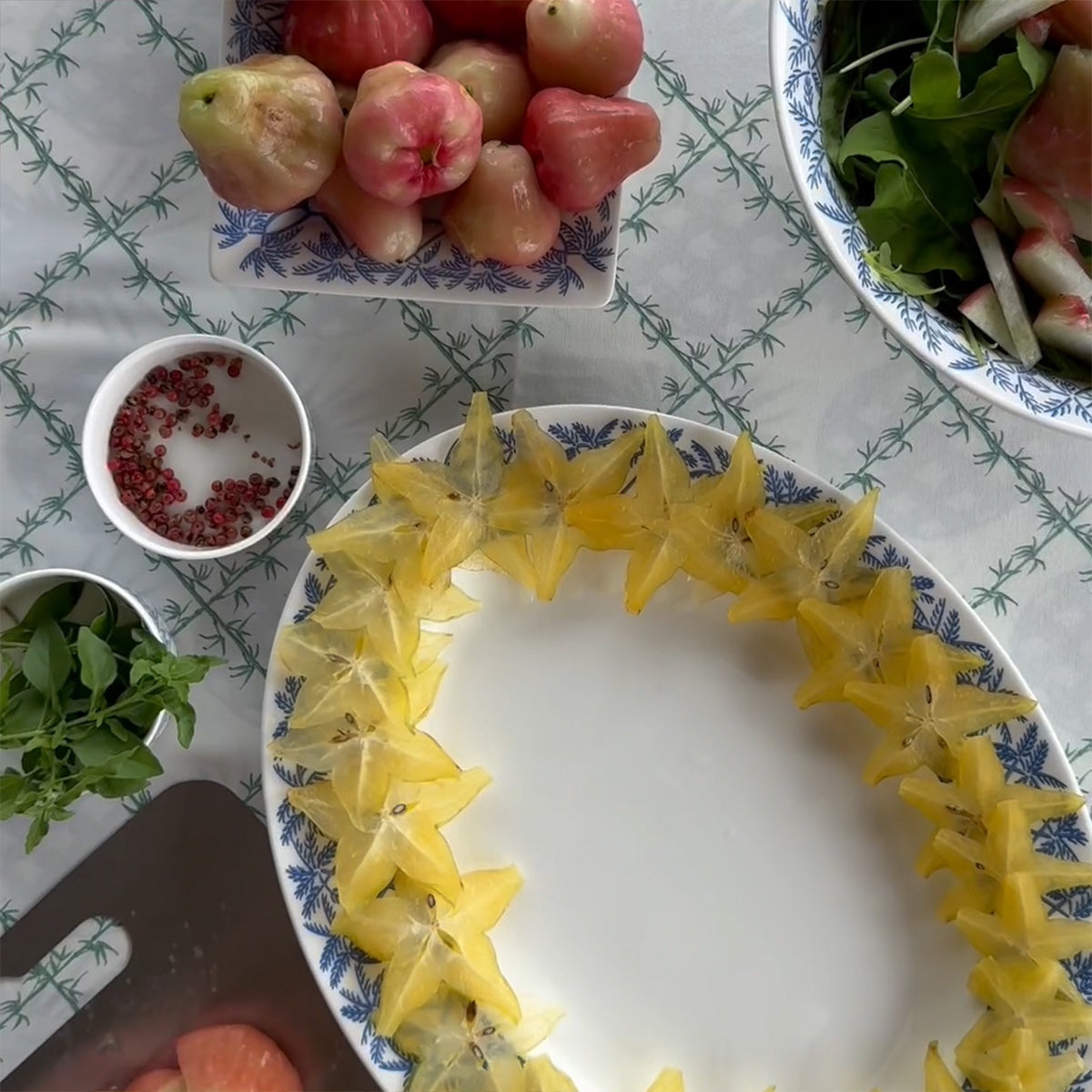 Farm-to-table lunch with starfruit, wax apples and fresh island produce from Spring Valley Farm, St Vincent