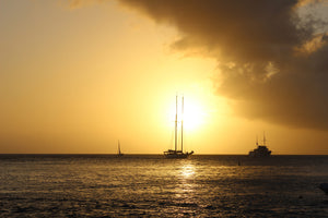 sunset from Basil's Bar Mustique