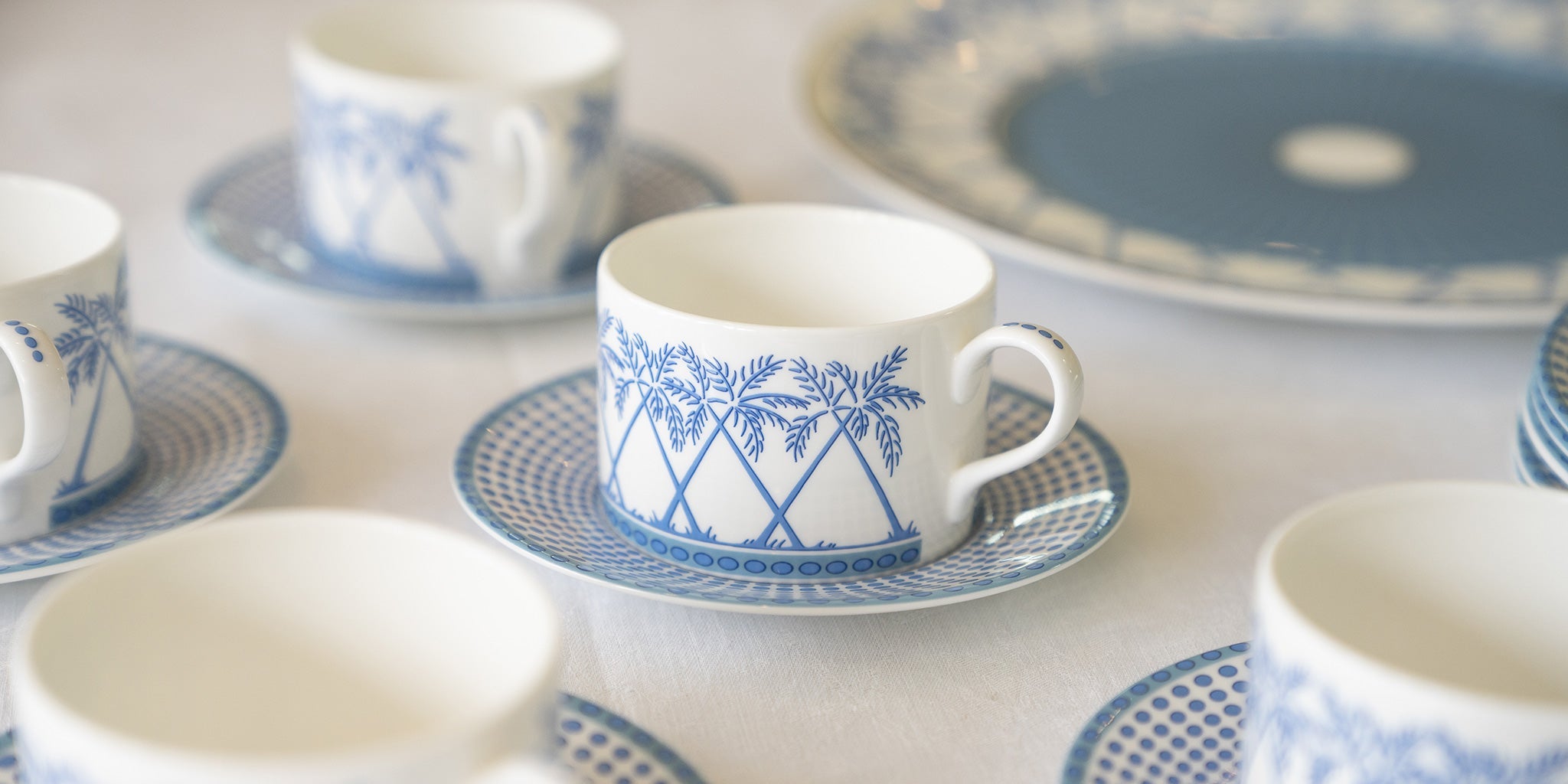 Pink House Home fine bone china tea service and linen on offer exclusively for subscribers