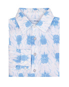 Pure linen designer kids shirts Beetle blue by Lotty B Mustique