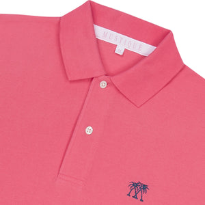 Mens premium pure cotton pink polo shirt