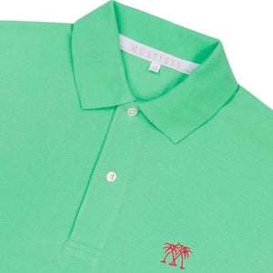 Mens premium pure cotton green polo shirt