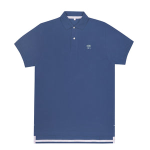 Premium Mens pure cotton navy blue polo shirt