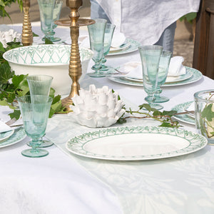 Summer lunches with fine bone china platter in Palms green design