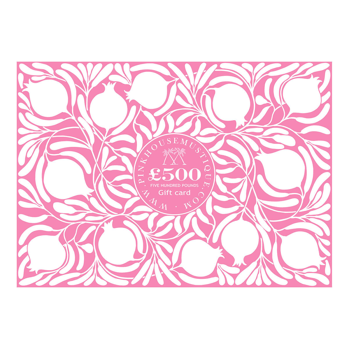 Send a Pink House Mustique gift card to the value of £500