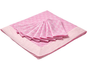 Lotty B Tablecloth & Napkin set: SHELLTOP - PINK