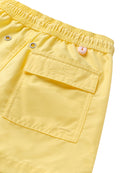 yellow swim shorts pocket detail