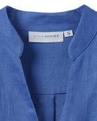 Dazzling Blue linen tunic dress with soft tailoring – perfect for travel or casual wear