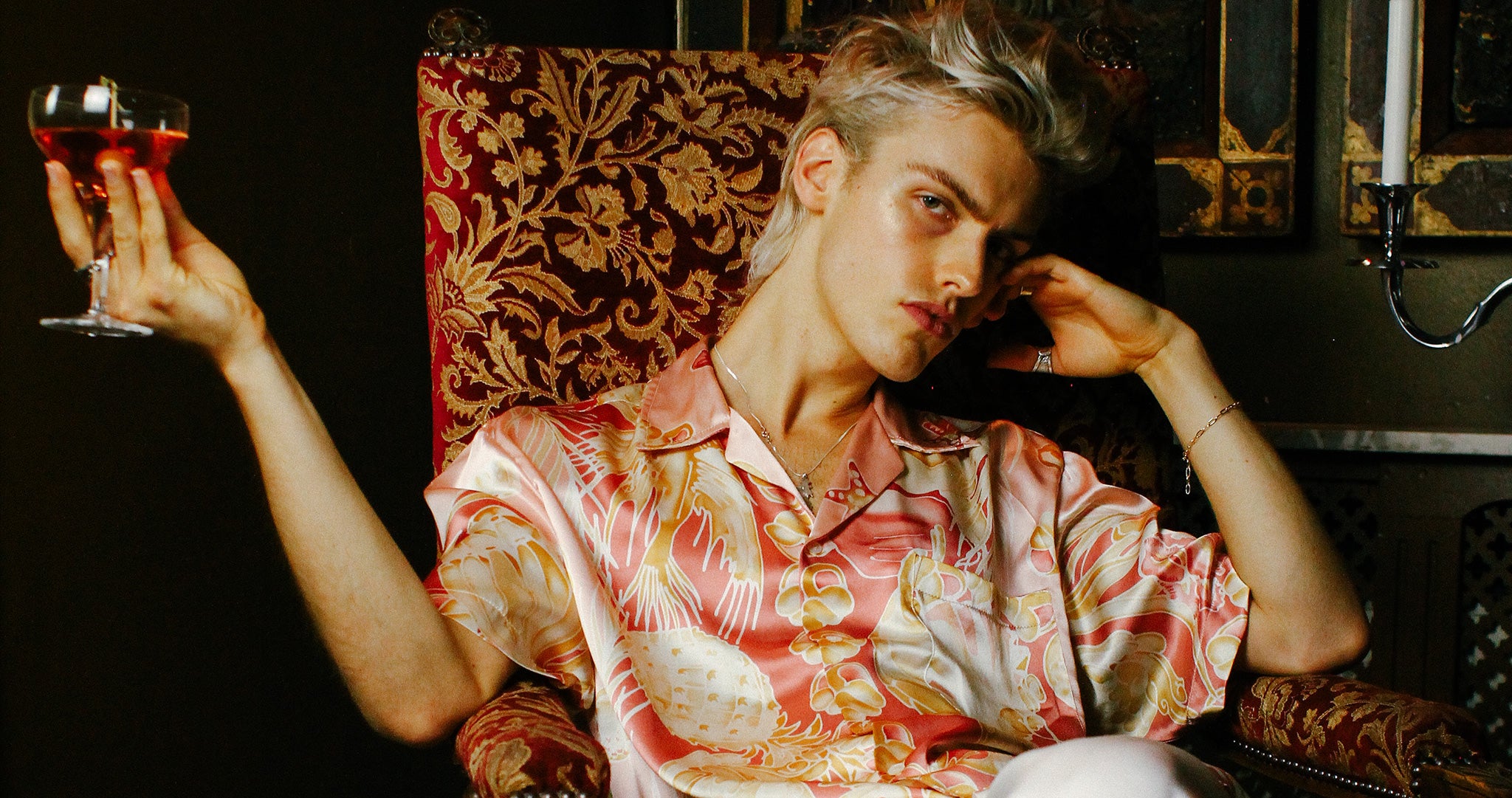 Collectible numbered limited edition short sleeved silk shirts made from opulent silk scarves retrieved from the Lotty B archives