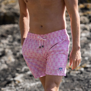 Mens swim shorts: SHELLTOP - PINK