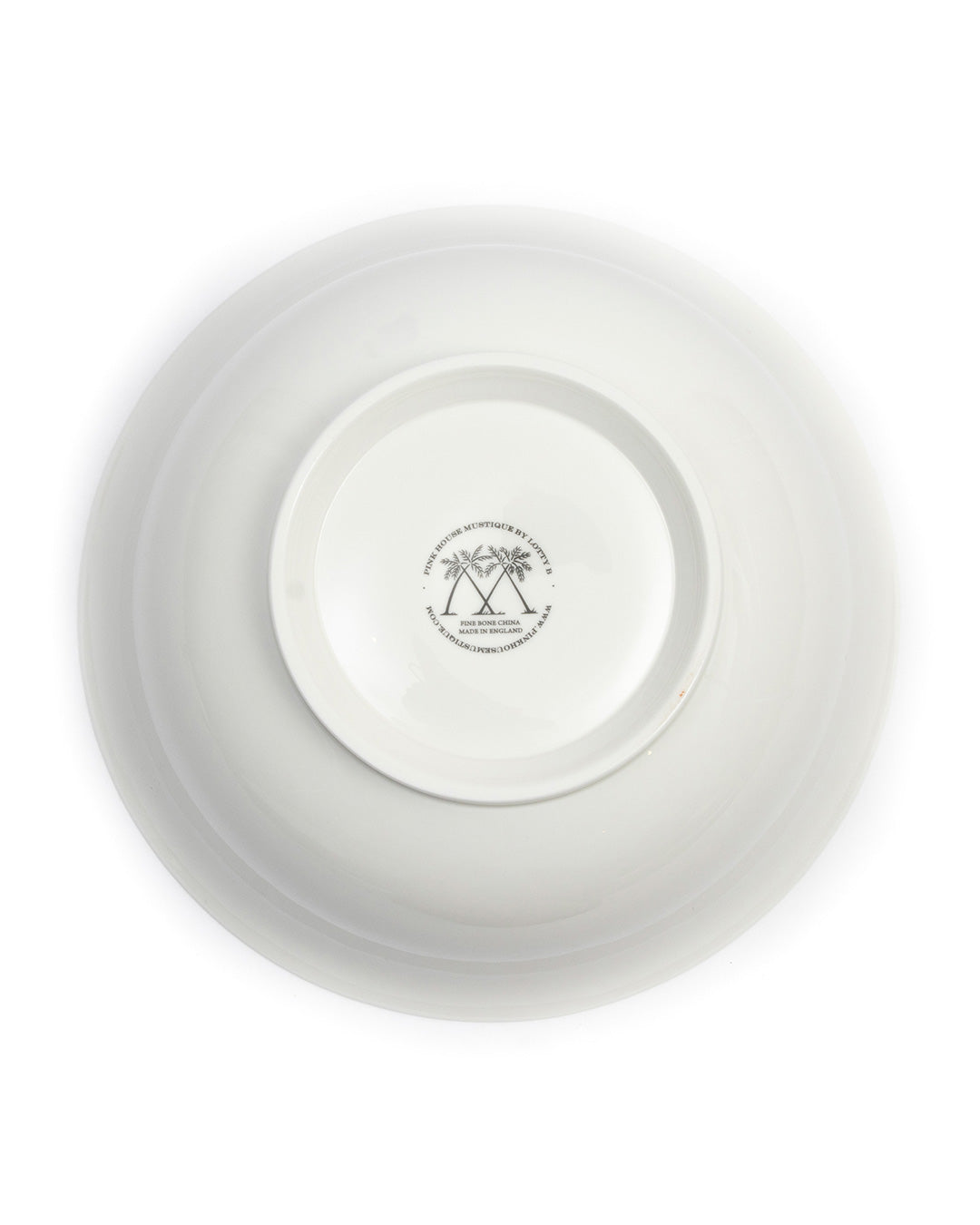 Back stamp on fine bone china large serving bowl made in the UK