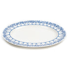 Fine bone china serving platter in Palms blue design