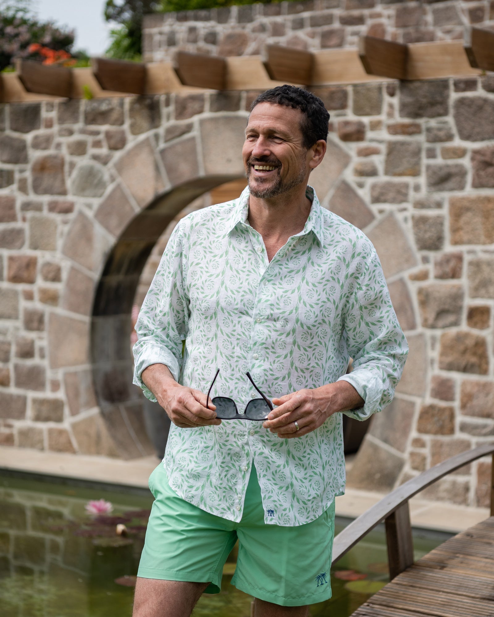 Green designer shirt hotsell