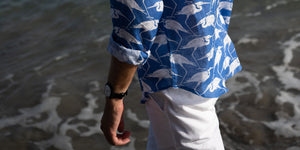 Shop the new Egret print, just landed at Pink House Mustique
