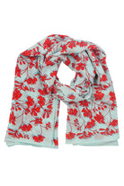 Lotty B Sarong in Silk Crepe-de-Chine: FLAMBOYANT FLOWER - ORANGE designer Lotty B Mustique