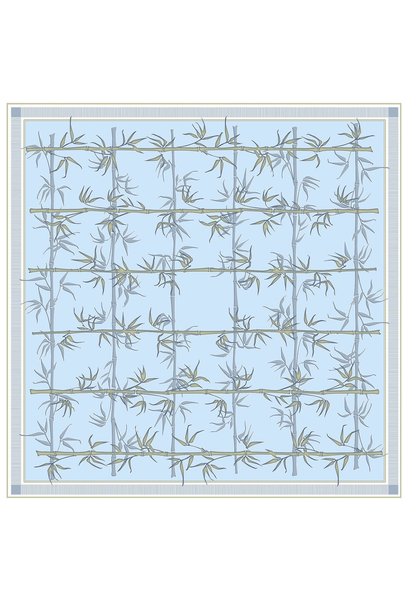 Lotty B Silk Charmeuse Scarf ~ Bamboo (Pale Blue)
