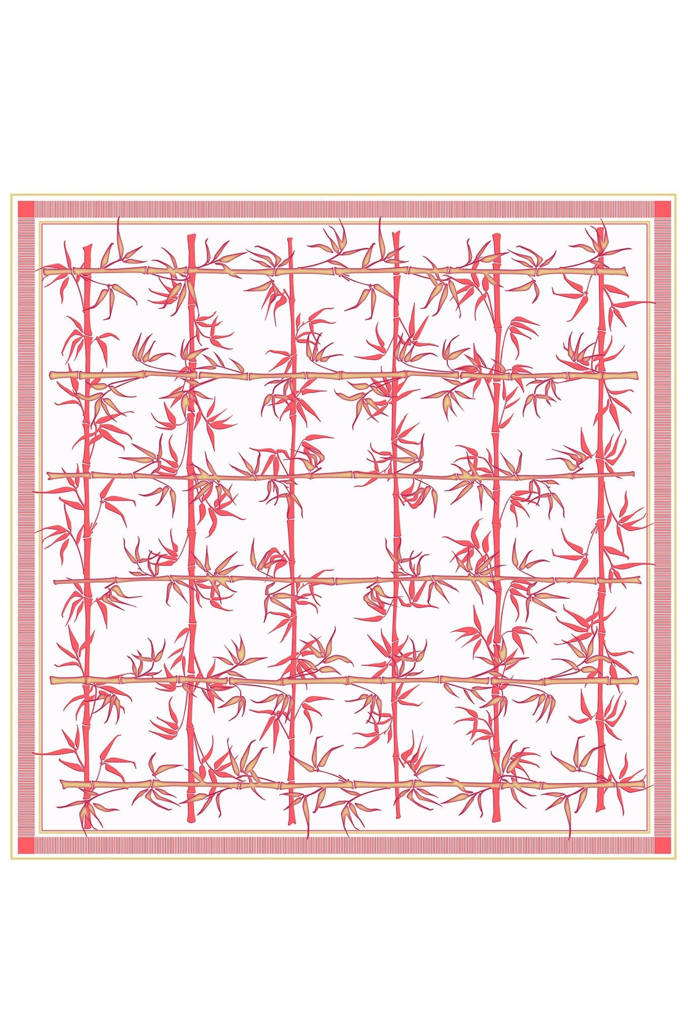 Lotty B Silk Chiffon Scarf ~ Bamboo (Red)