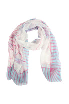 Lotty B Sarong in Silk Chiffon: BICYCLE - PINK scarf