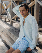 man in luxury linen shirts