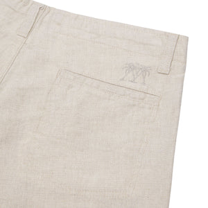 Mens Casual Linen Shorts: NATURAL