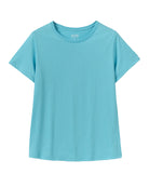 Pink House women’s plain pale blue T-shirt made from soft cotton jersey, lightweight and easy everyday fit